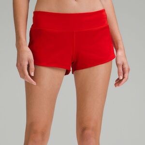 Speed Up Low-Rise Lined Short 2.5" Discontinued Candy Red!